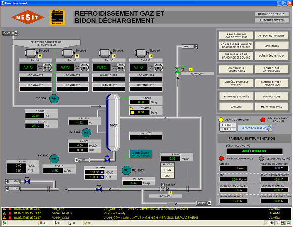 Gas cooling - shows how we can depict the entire circuit (any circuit of oil, gas, etc.) and how you can manage the different variables